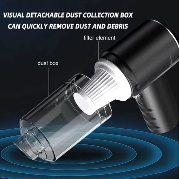3-in-1 Portable Wireless Vacuum Cleaner – High Power Suction 16000Pa – Air Duster, Blower & Pump – Cordless Rechargeable Mini Vacuum for Laptop, Home, Car & Electronics