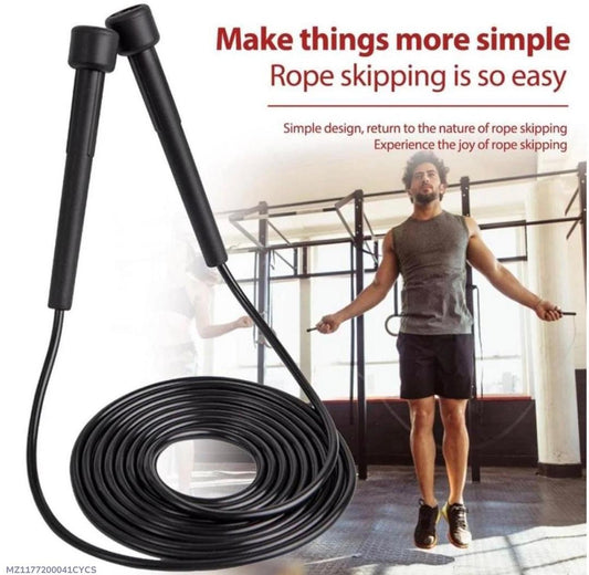Lightweight Skipping Rope – Durable Soft Rubber Jump Rope for Fitness, Cardio, Training & Workout