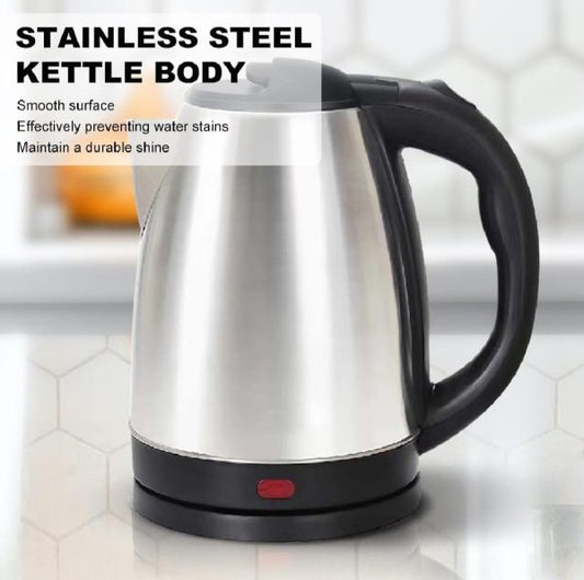 Electric Kettle – 2L Stainless Steel Body – 1500W Fast Boil Water Boiler – Automatic Heating – Portable Cordless Kitchen Appliance for Tea, Coffee & Daily Use