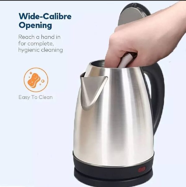 Electric Kettle – 2L Stainless Steel Body – 1500W Fast Boil Water Boiler – Automatic Heating – Portable Cordless Kitchen Appliance for Tea, Coffee & Daily Use