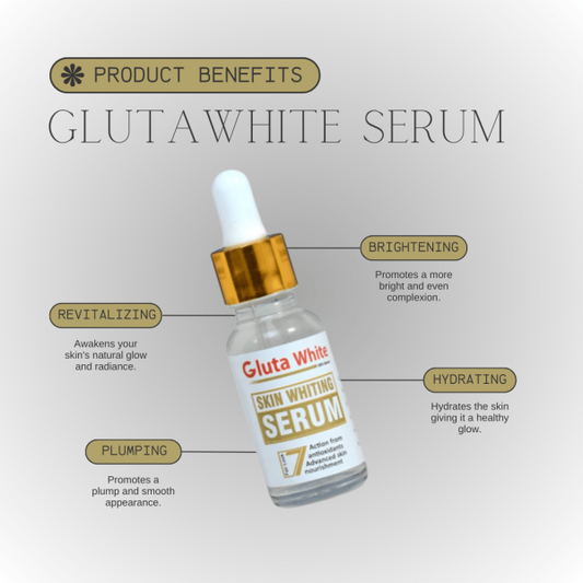 Gluta White Face Glowing Serum – Glutathione Brightening, Hydration & Antioxidant Protection – 30ml