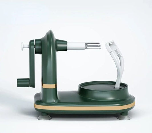 Manual Fruit Peeler,Multipurpose Fruit & Vegetable Peeler,Manual Rotating Peeling Machine with Slicer & Divider for Home Essentials,Easy Hand-Operated Kitchen Tool for Apples, Potatoes & More (Random Colour)