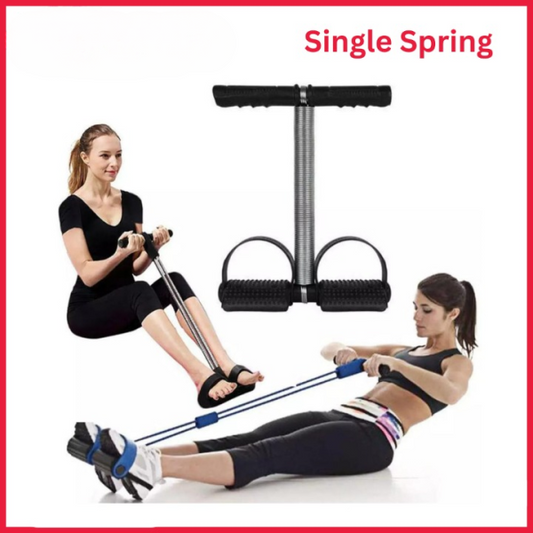Tummy Trimmer Single Spring – Portable Ab Exerciser for Abs, Arms & Legs – Home & Gym Fitness Tool