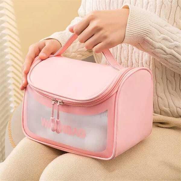 Cosmetics Transparent Waterproof Travel Bag – Portable Makeup Organizer Pouch for Women & Girls