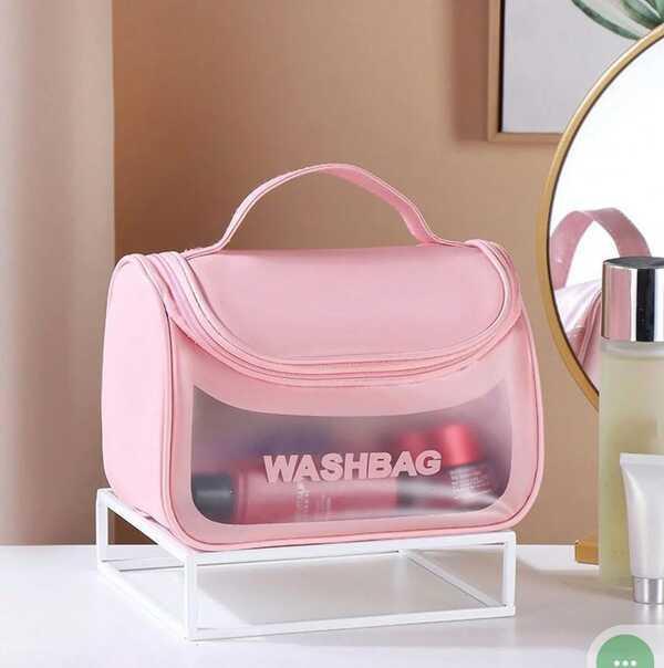 Cosmetics Transparent Waterproof Travel Bag – Portable Makeup Organizer Pouch for Women & Girls