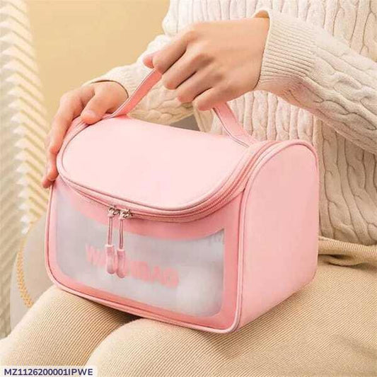 Cosmetics Transparent Waterproof Travel Bag – Portable Makeup Organizer Pouch for Women & Girls