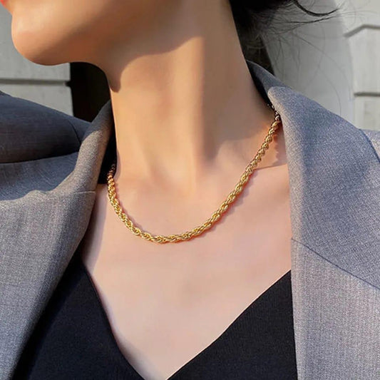 Classic 1 Pc Gold Plated Necklace Chain | Stylish Men & Women Jewelry | Everyday Fashion Accessory