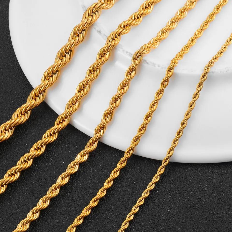 Classic 1 Pc Gold Plated Necklace Chain | Stylish Men & Women Jewelry | Everyday Fashion Accessory