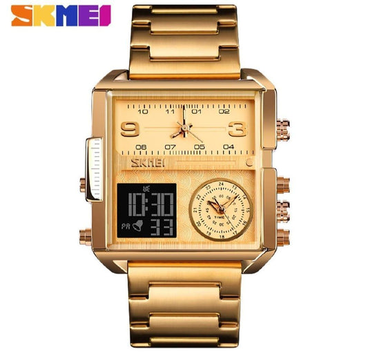Stylish Men’s Chronograph Quartz Watch – Water Resistant, Stainless Steel Band