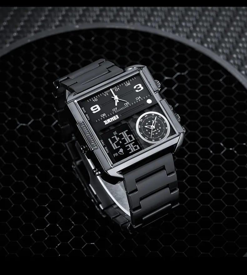 Stylish Men’s Chronograph Quartz Watch – Water Resistant, Stainless Steel Band