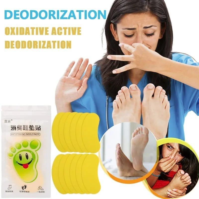 10 Pcs Shoes Odor Remover Deodorant Patch – Fresh Lemon Scent