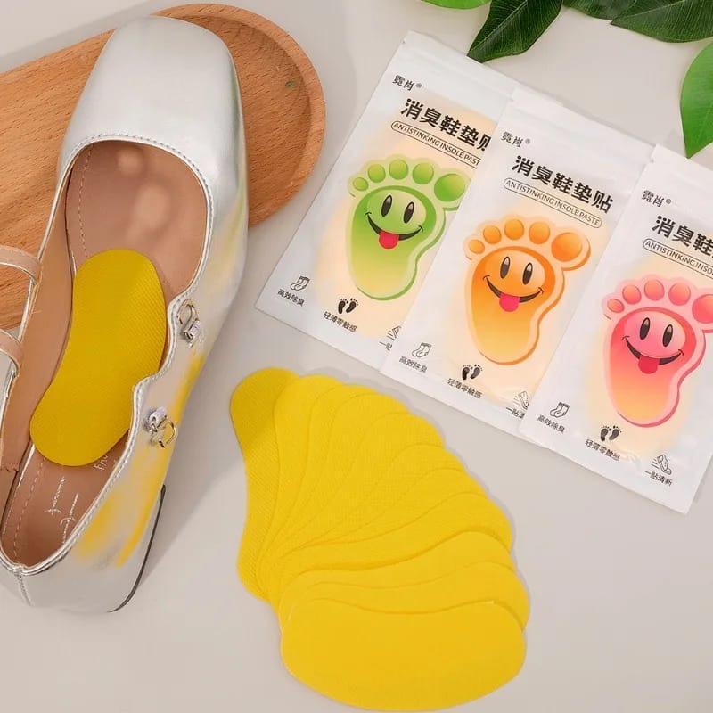 10 Pcs Shoes Odor Remover Deodorant Patch – Fresh Lemon Scent
