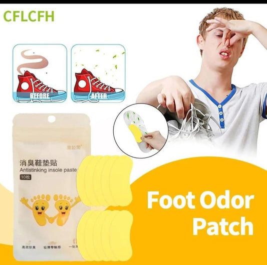 10 Pcs Shoes Odor Remover Deodorant Patch – Fresh Lemon Scent