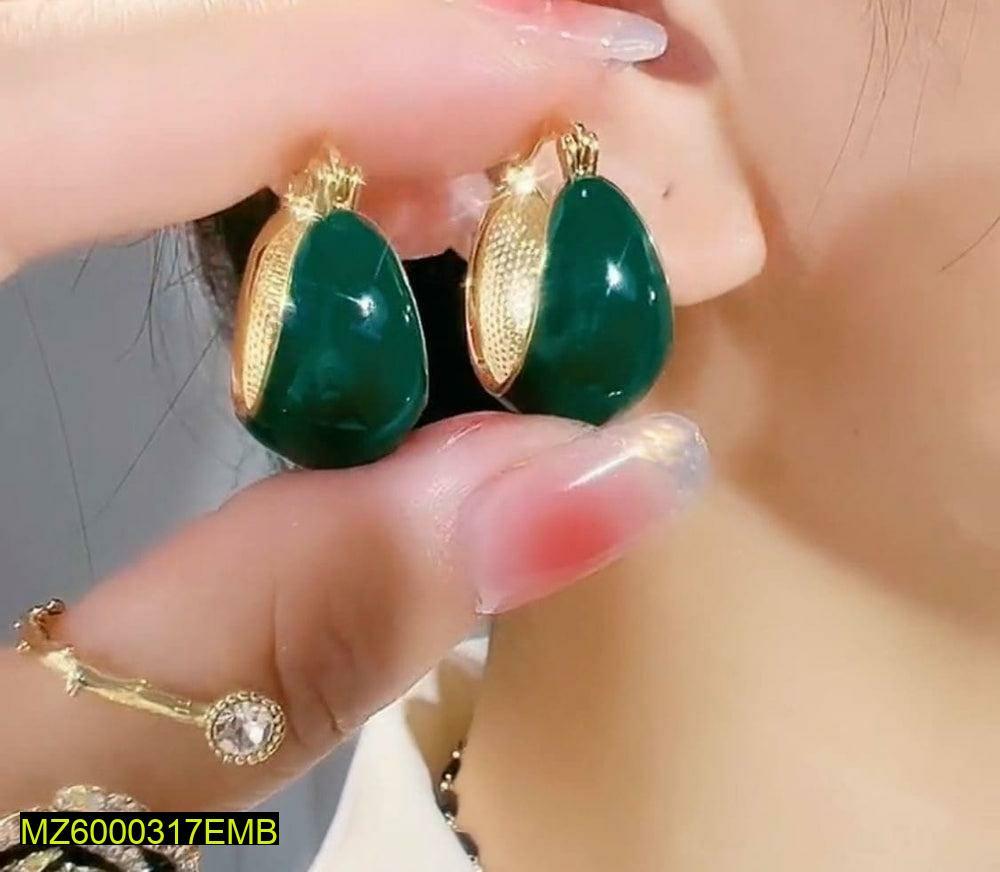 Round Ear Loop Earrings | Golden Trendy Earrings for Girls & Women | Stylish Small Hoop Jewelry