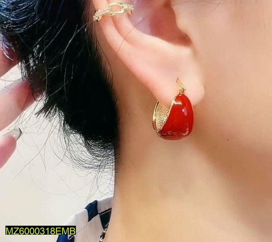 Heart Metal Tops Earrings | Golden Trendy Earrings for Girls & Women | Stylish Daily Wear Jewelry