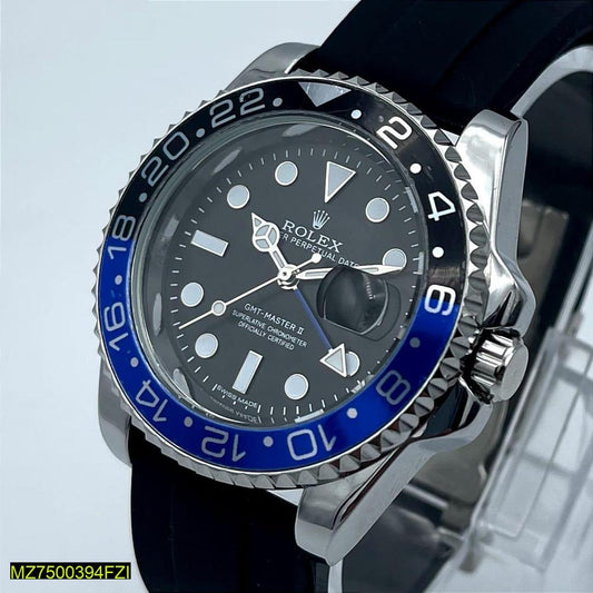 Men’s Quartz Wrist Watch – Round Stainless Steel Case, Water Resistant