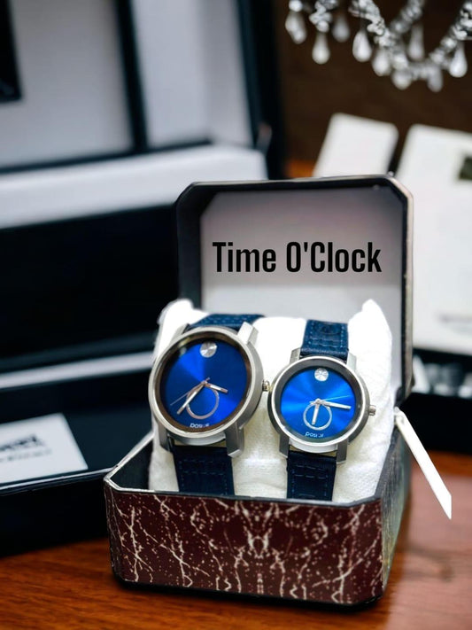 Premium Leather Couple Watch,Luxury Leather Couple Watch | Perfect Gift for Couples