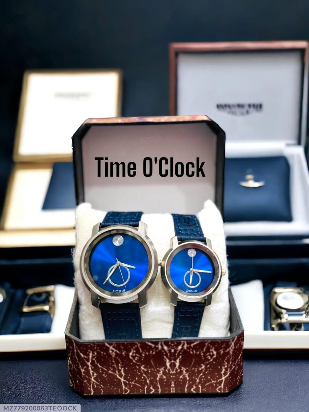Premium Leather Couple Watch,Luxury Leather Couple Watch | Perfect Gift for Couples