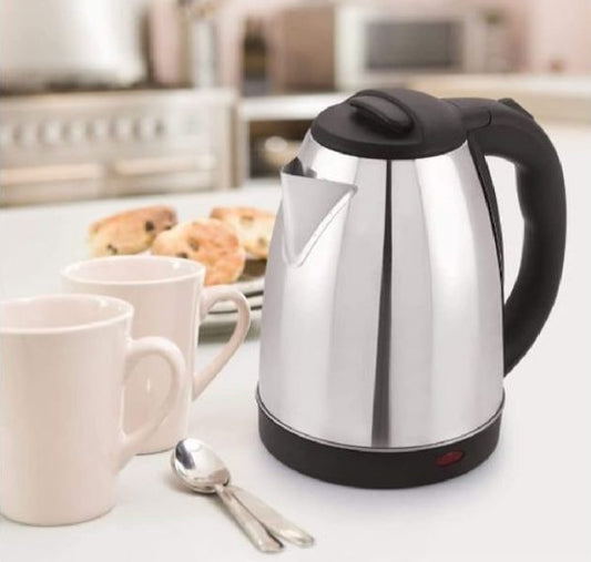Electric Kettle – 2L Stainless Steel Body – 1500W Fast Boil Water Boiler – Automatic Heating – Portable Cordless Kitchen Appliance for Tea, Coffee & Daily Use