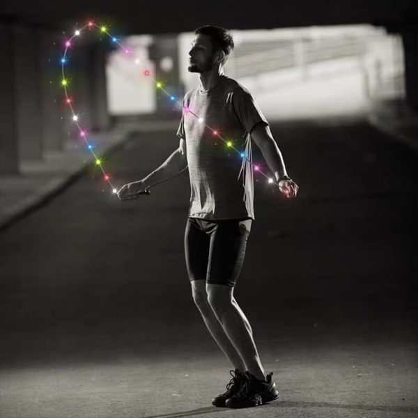 Lighting Jump Skipping Rope – LED Fitness Rope for Kids & Adults – Indoor/Outdoor Exercise & Fun Training