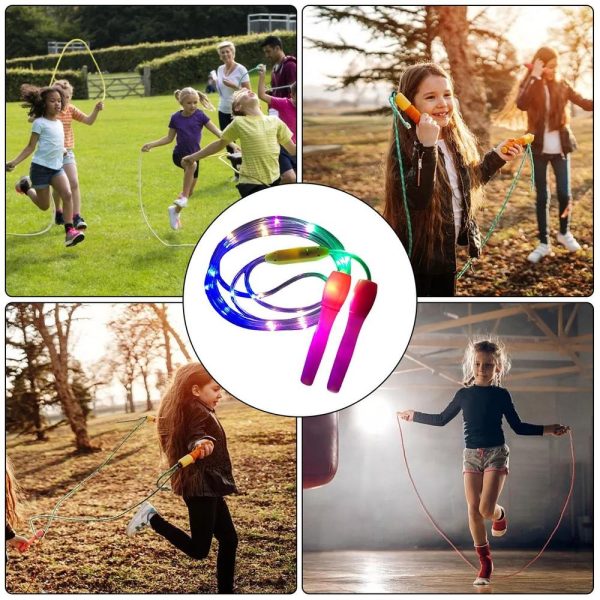 Lighting Jump Skipping Rope – LED Fitness Rope for Kids & Adults – Indoor/Outdoor Exercise & Fun Training