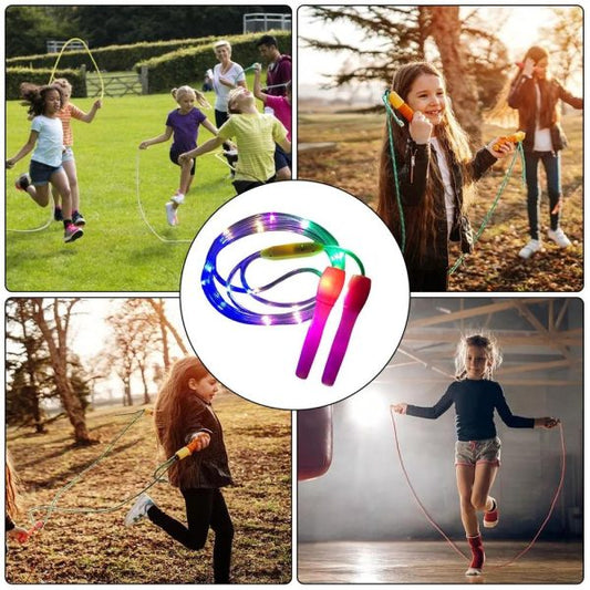 Lighting Jump Skipping Rope – LED Fitness Rope for Kids & Adults – Indoor/Outdoor Exercise & Fun Training