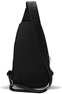 Men Minimalist Black Crossbody Sling Bag,Lightweight & Stylish Travel Chest Pack For Men & Women