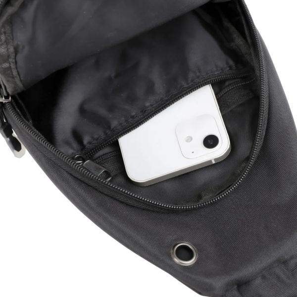 Men Minimalist Black Crossbody Sling Bag,Lightweight & Stylish Travel Chest Pack For Men & Women