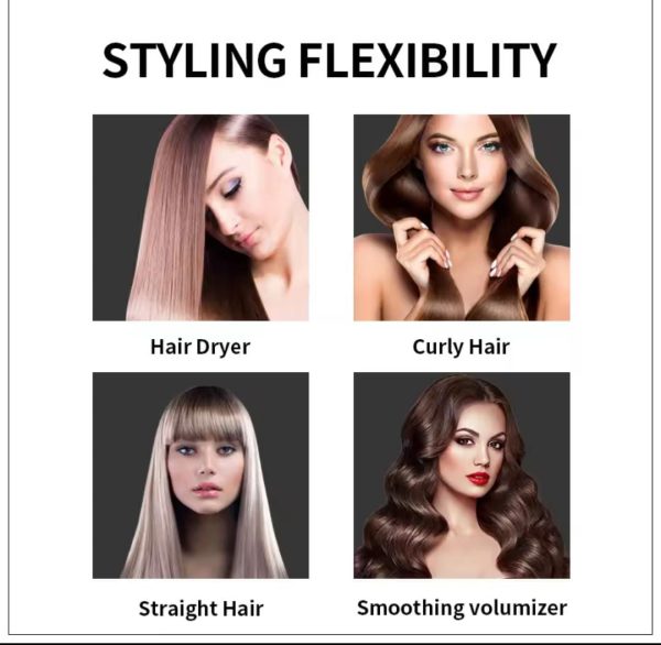 One Step 2 in 1 Hair Dryer & Styler Brush – Fast Drying, Straightening, Curling – 1000W Ionic Ceramic Hot Air Brush