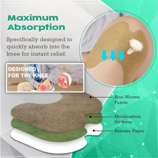 Pack of 12 Knee Pain Relief Patches – Targeted Joint Support for Pain & Comfort