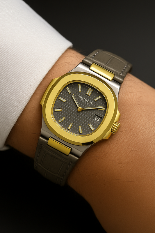 Patek Philippe Nautilus 8044 | Grey Gold Luxury Watch | 3ATM Water Resistant (No Box)