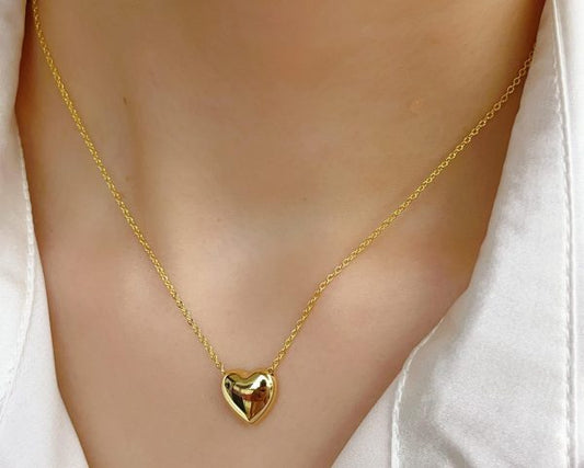 Stainless Steel Heart Shape Necklace | Elegant Love Heart Pendant for Girls & Women | Fashion Jewelry Gift